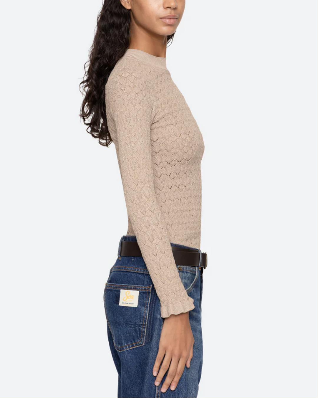 Ruby Knit Top | Champagne