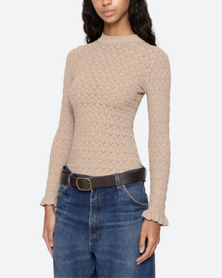 Ruby Knit Top | Champagne