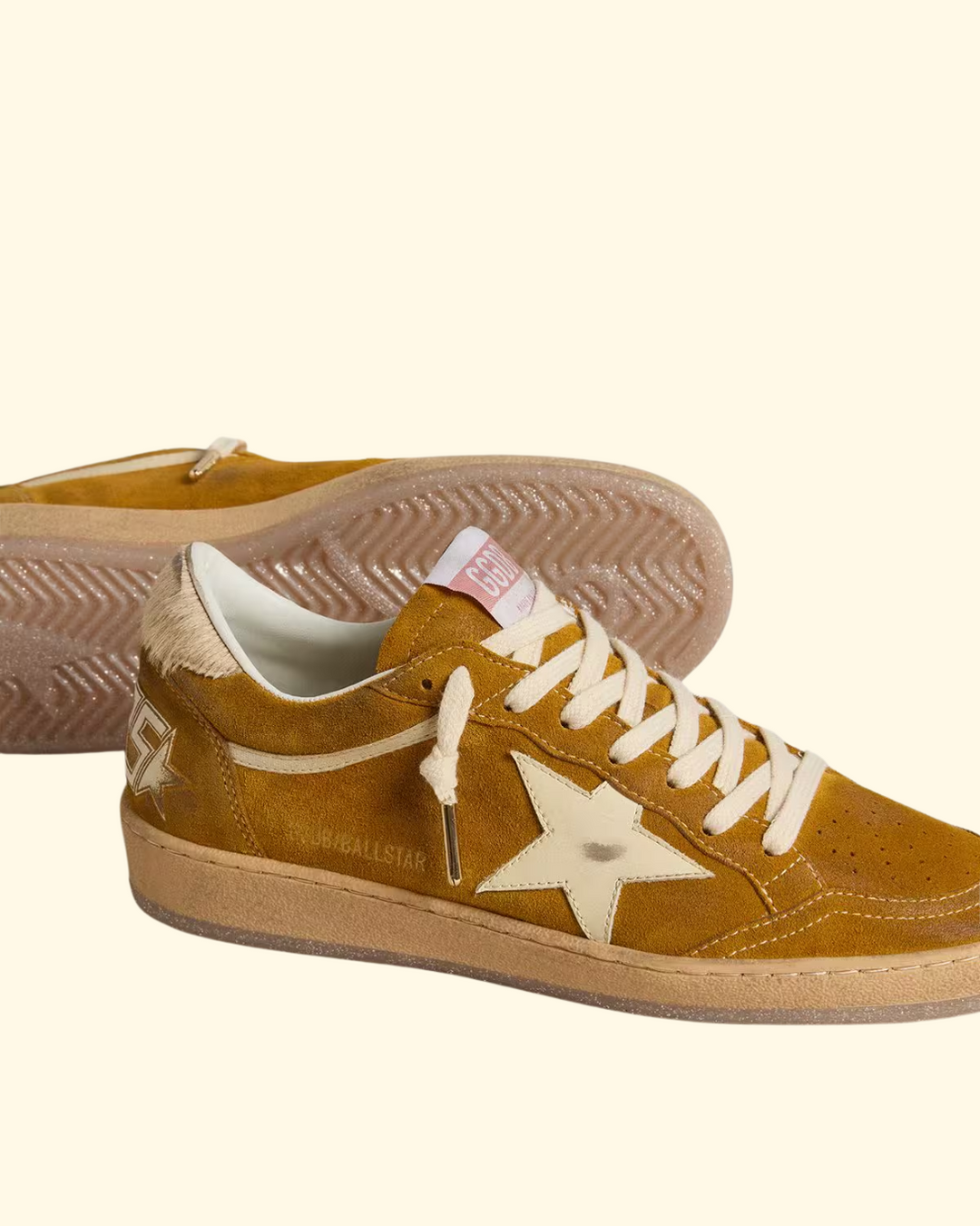 Ballstar Suede leather star | Ocre/Cream/Beige
