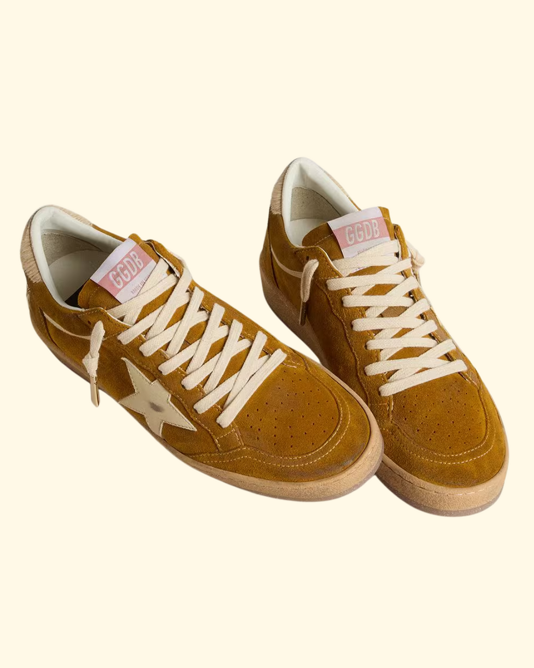 Ballstar Suede leather star | Ocre/Cream/Beige