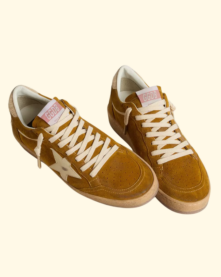 Ballstar Suede leather star | Ocre/Cream/Beige