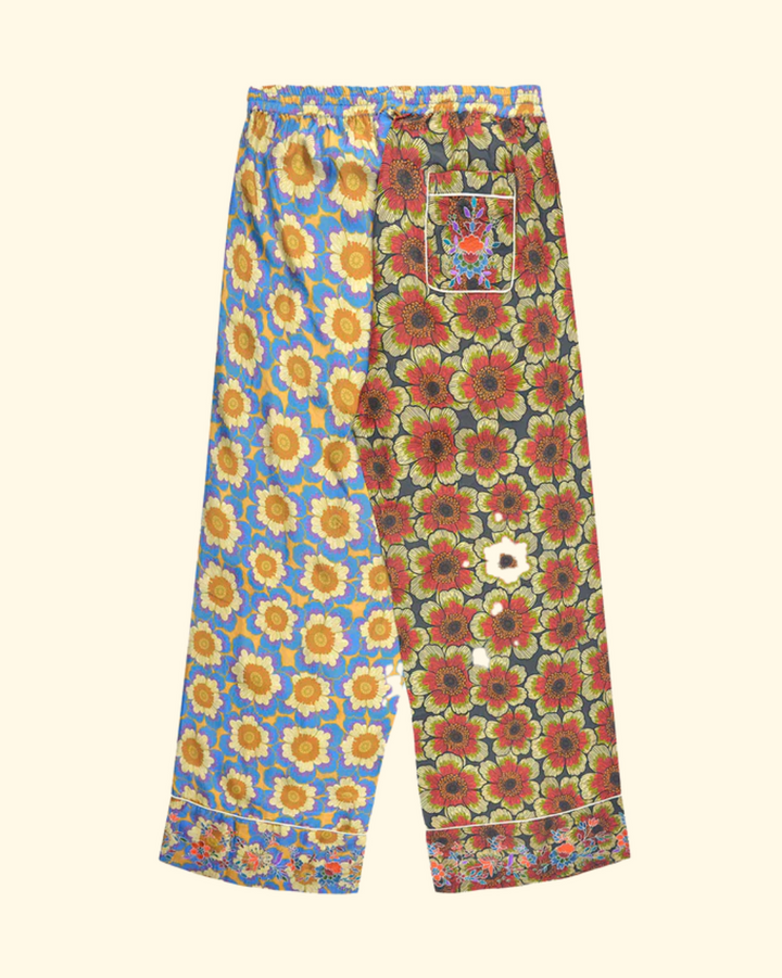 Opium Pants | Blue/Red Print