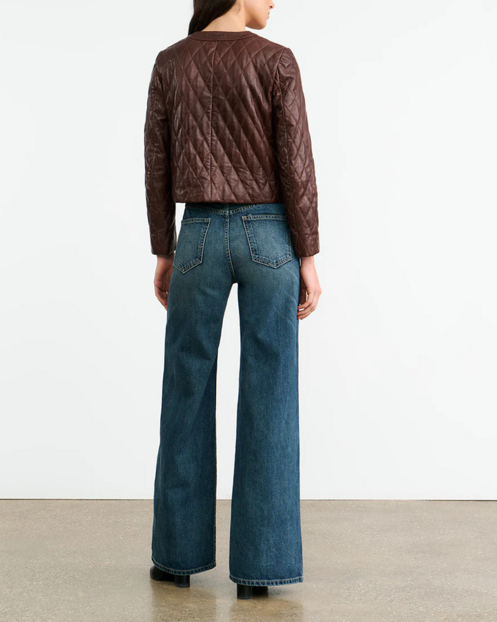 Amy Leather Jacket | Bordeaux
