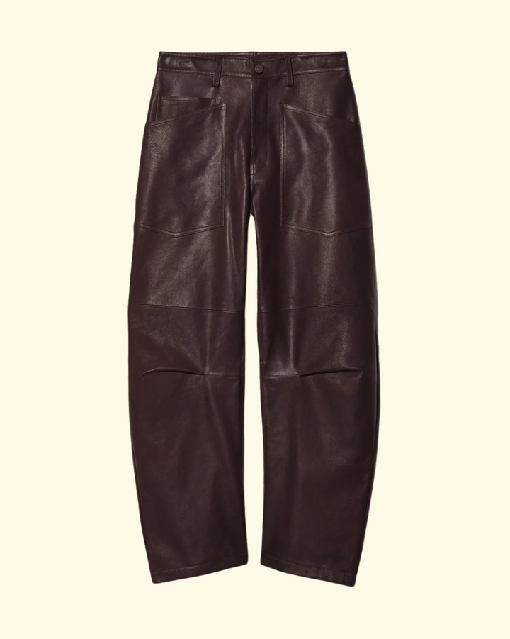 Shon Leather Pant | Dark Brown