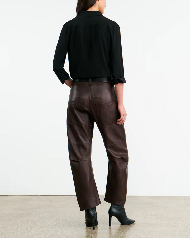 Shon Leather Pant | Dark Brown