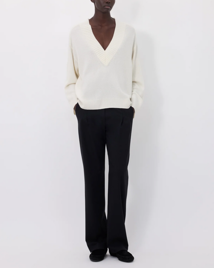Sage V Neck Sweater | Ivory
