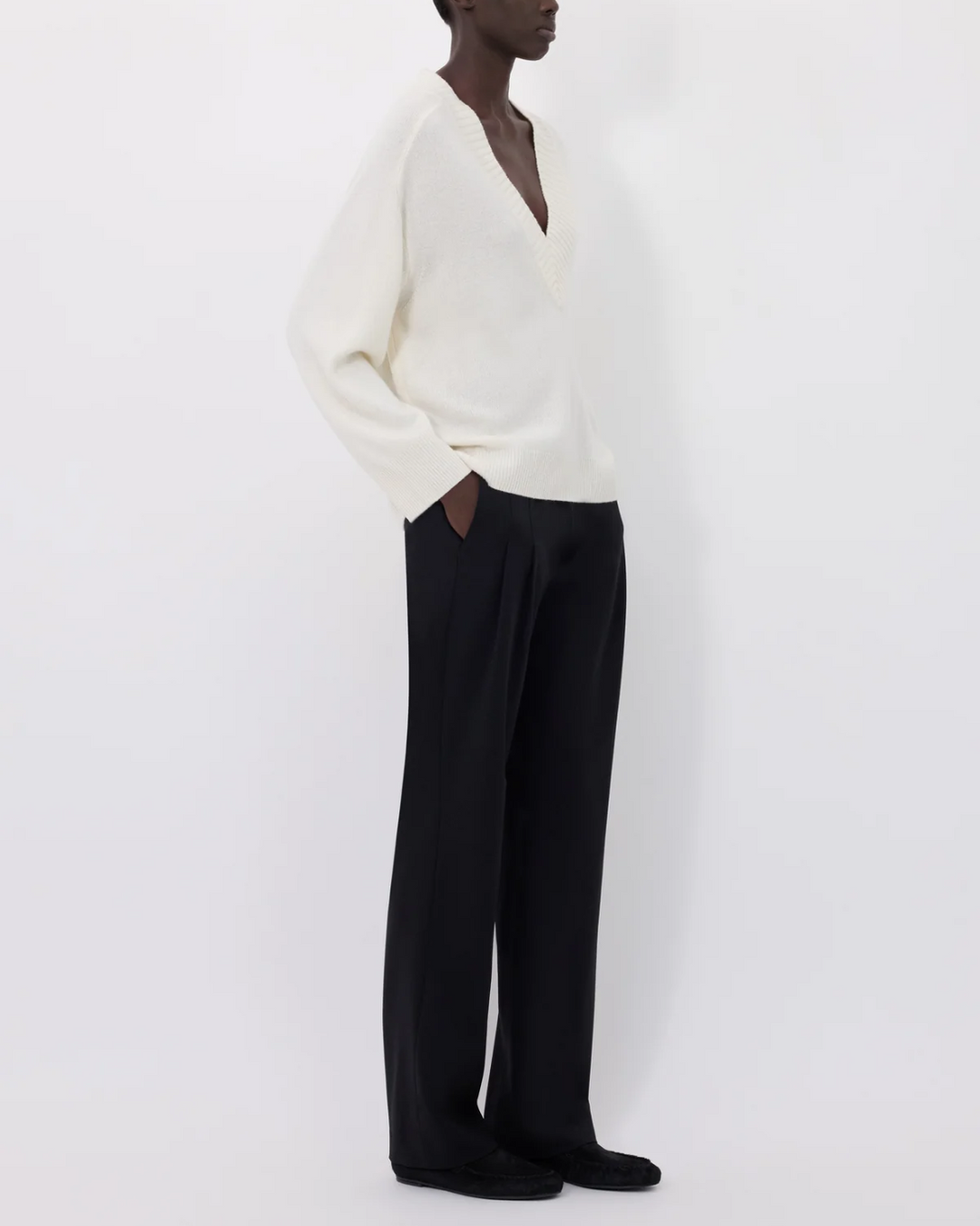 Sage V Neck Sweater | Ivory