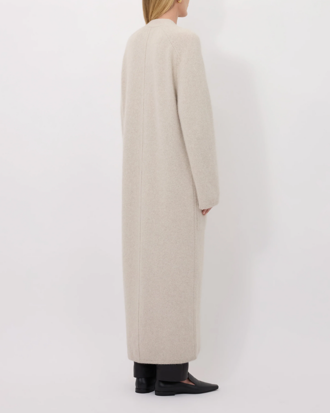Smet Maxi Knit Cardigan | Stone Melange