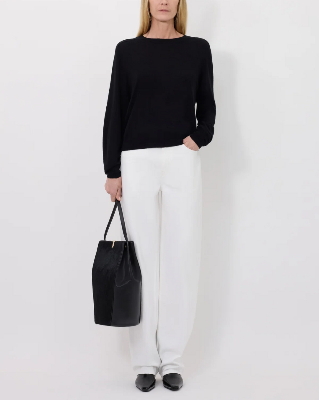 Angus Fine Knit Sweater | Black