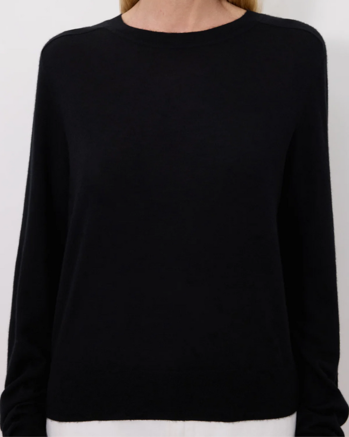 Angus Fine Knit Sweater | Black