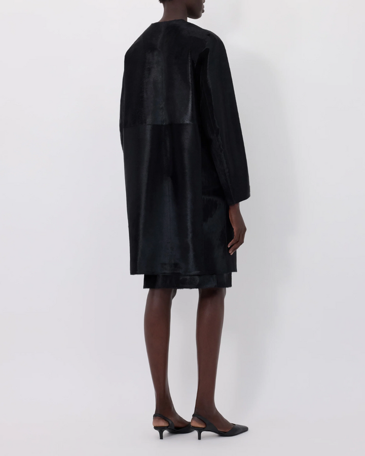 Miller Calfskin Coat | Black