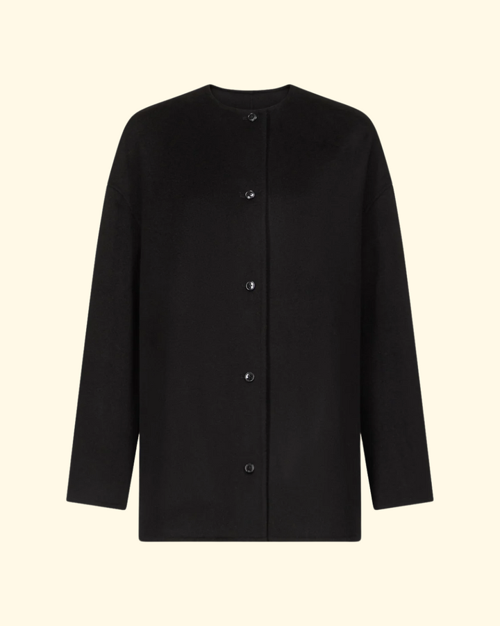 Dunne Single Breasted Coat | Black