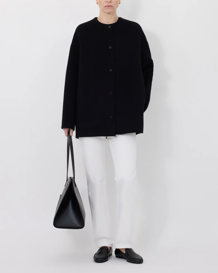 Dunne Single Breasted Coat | Black