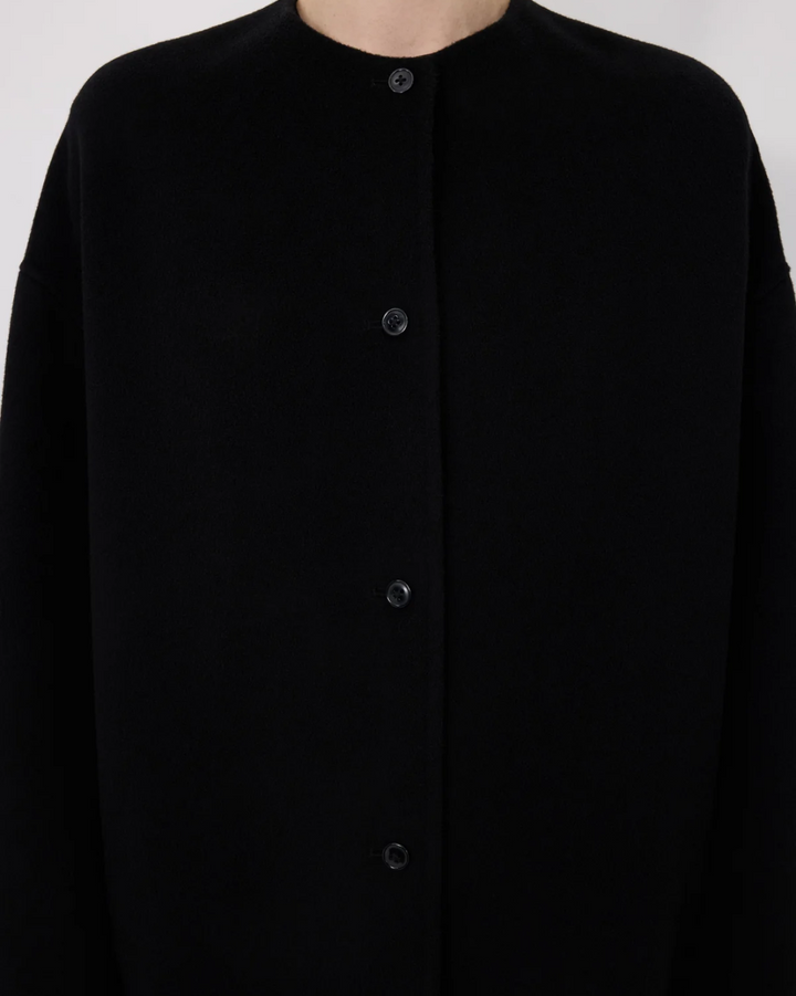 Dunne Single Breasted Coat | Black