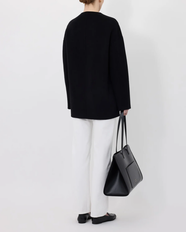 Dunne Single Breasted Coat | Black