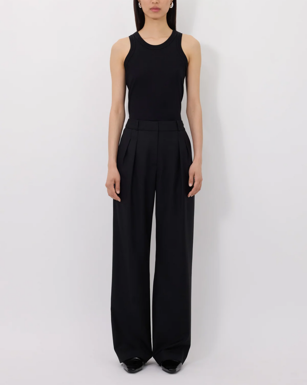 Sbiru Straight Leg Pants | Black