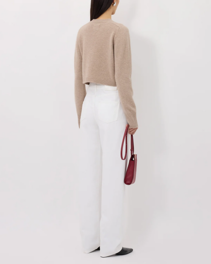 Zephir Cropped Cardigan | Beige Melange