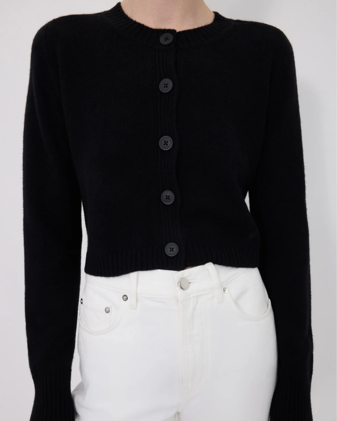 Zephir Cropped Cardigan | Black