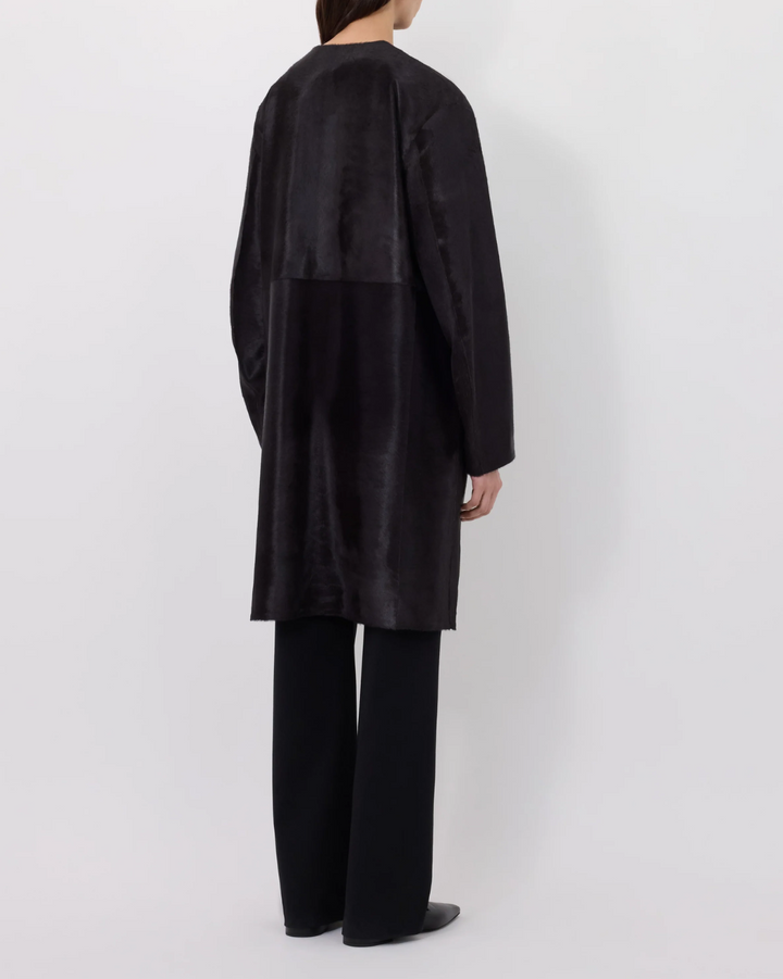 Miller Calfskin Coat | Coffee