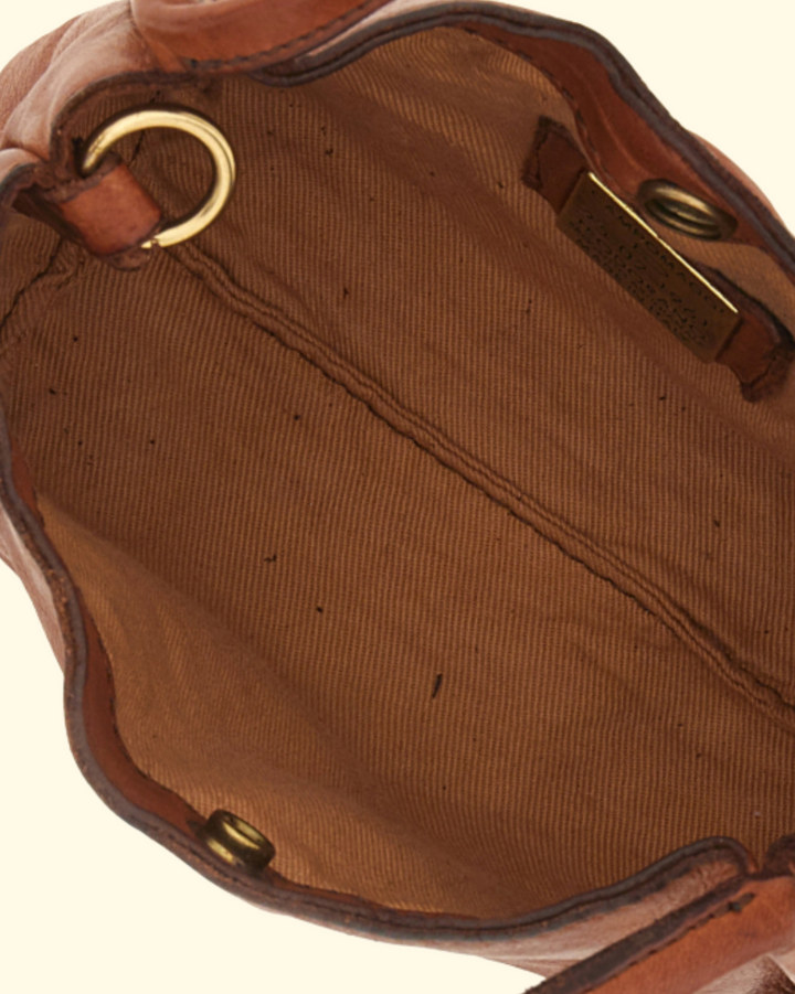 Lara Studded Shopping Bag | Cognac