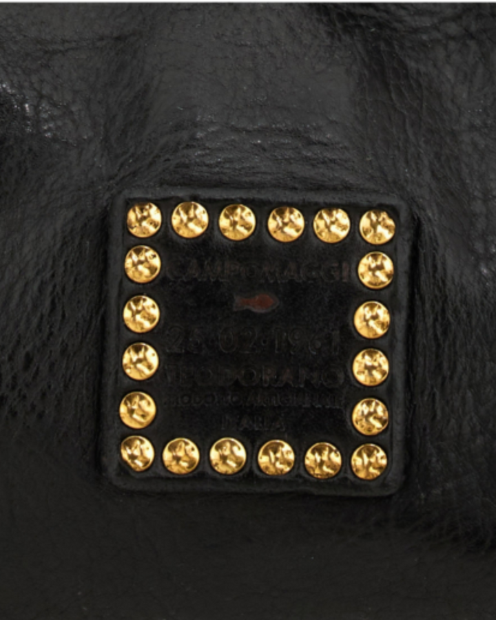Lara Studded Shopping Bag | Black