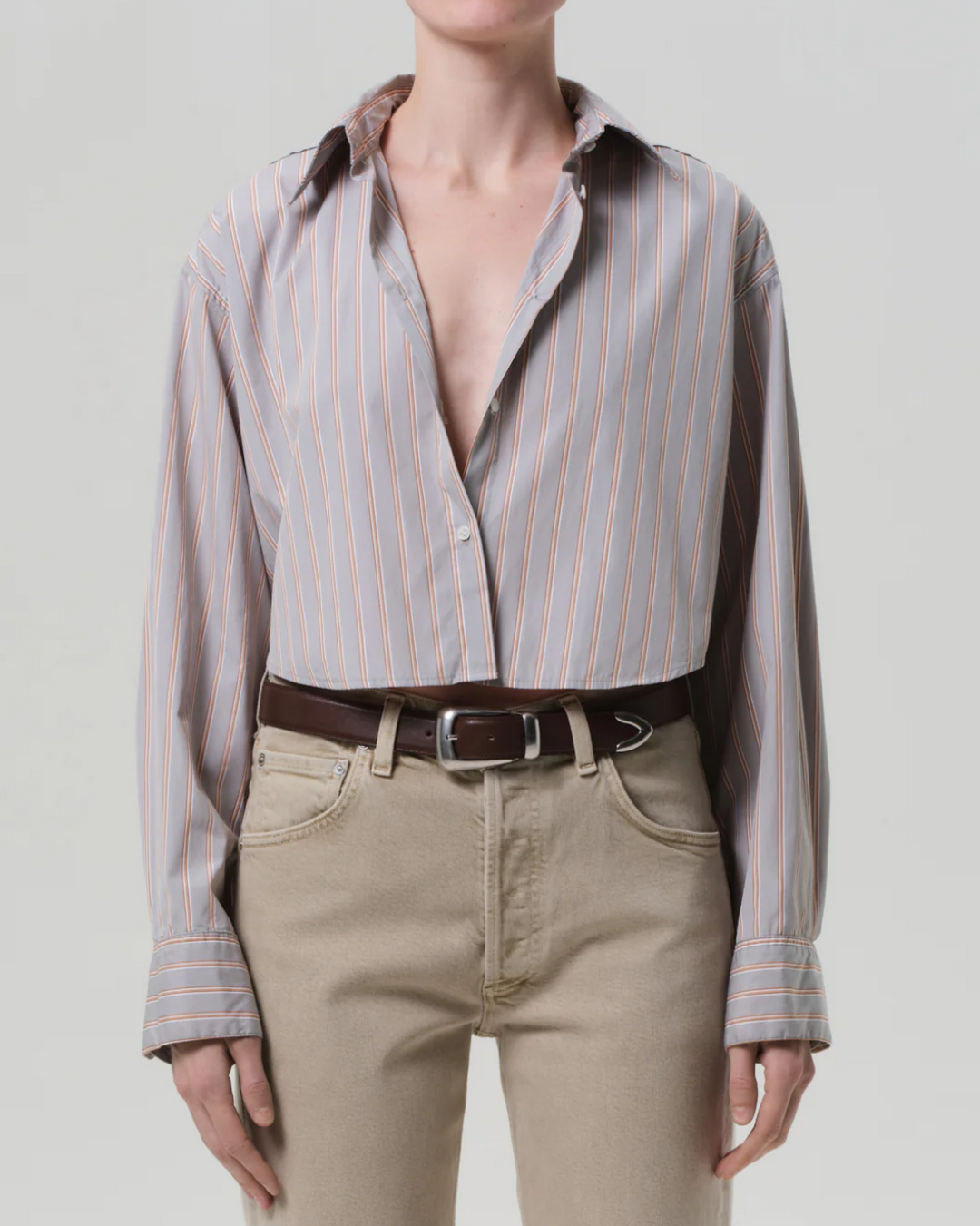 Ana Cropped Shirt | Noble Striped