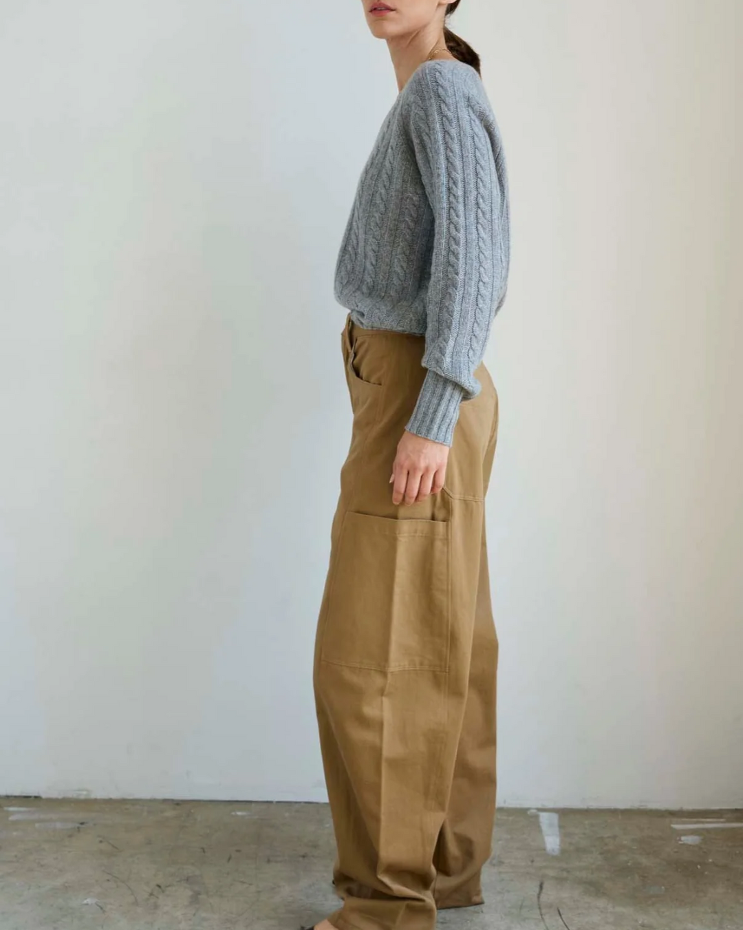 The Cable V Fave | Light Heather