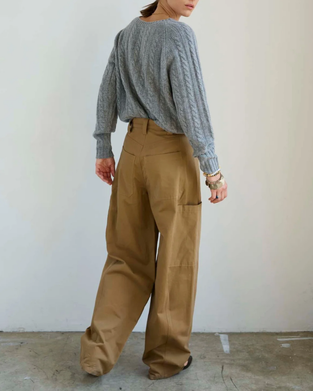The Cable V Fave | Light Heather
