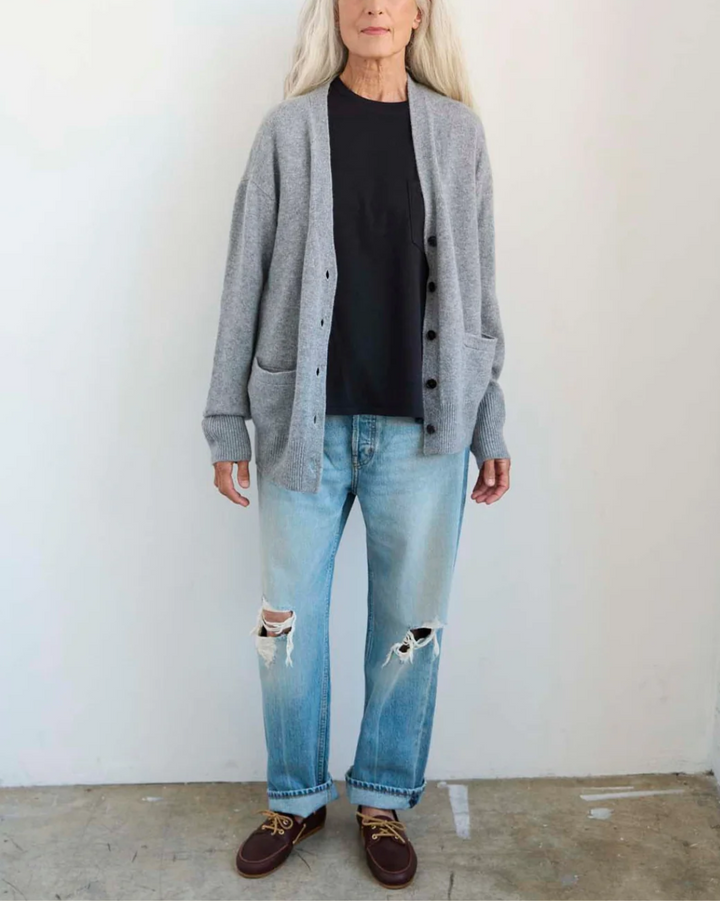 The Welt Pocket cardigan | Light Heather