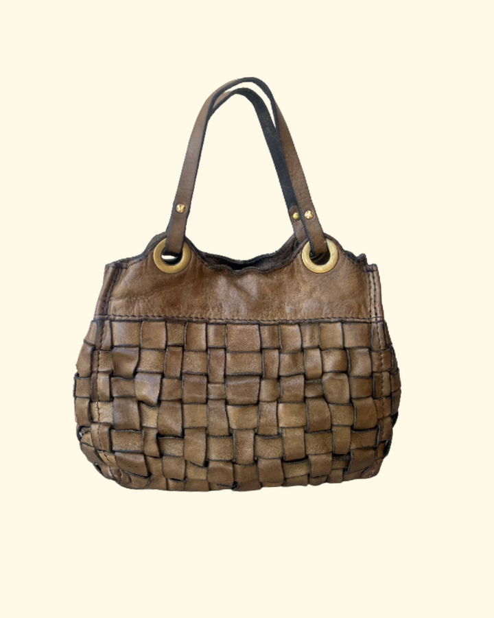 Flaviana Woven Shopping Bag | Military