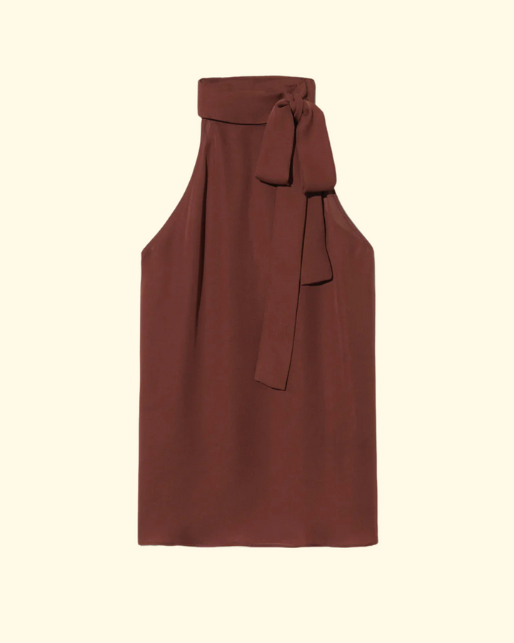 Alla Halterneck Top | Burgandy