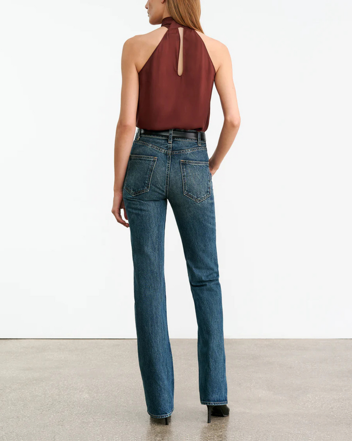 Alla Halterneck Top | Burgandy