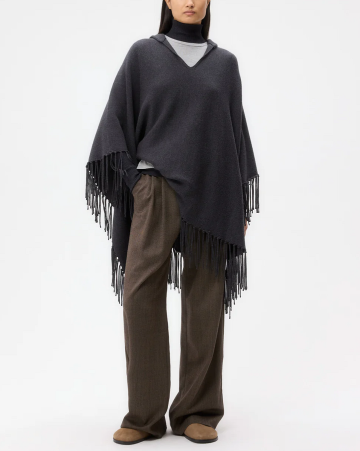 Take Me Home Poncho | Charcoal Grey