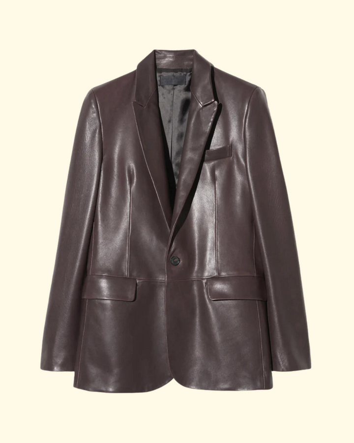 Belmonde Leather Jacket | Bordeaux