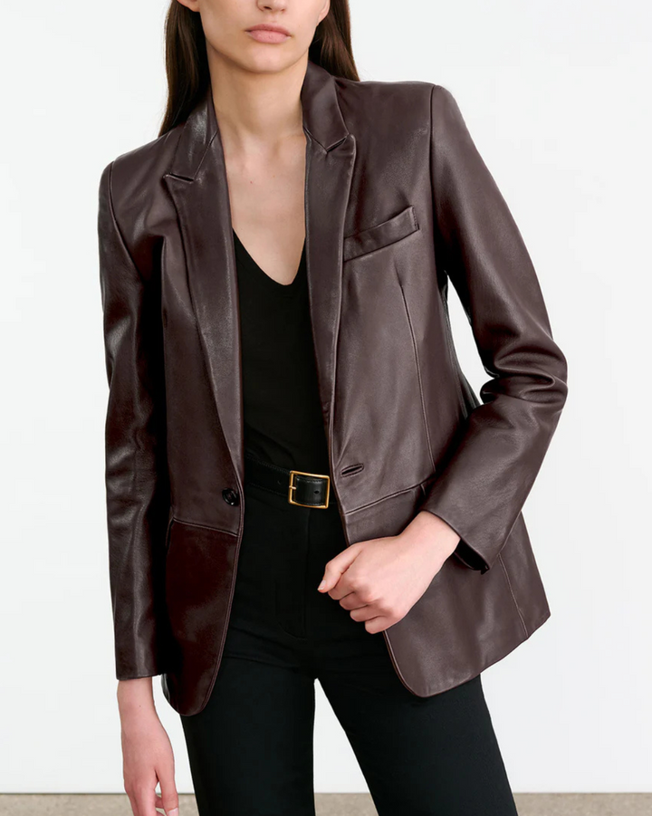 Belmonde Leather Jacket | Bordeaux