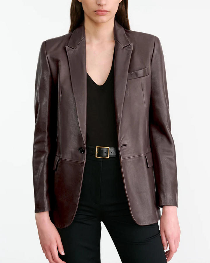 Belmonde Leather Jacket | Bordeaux