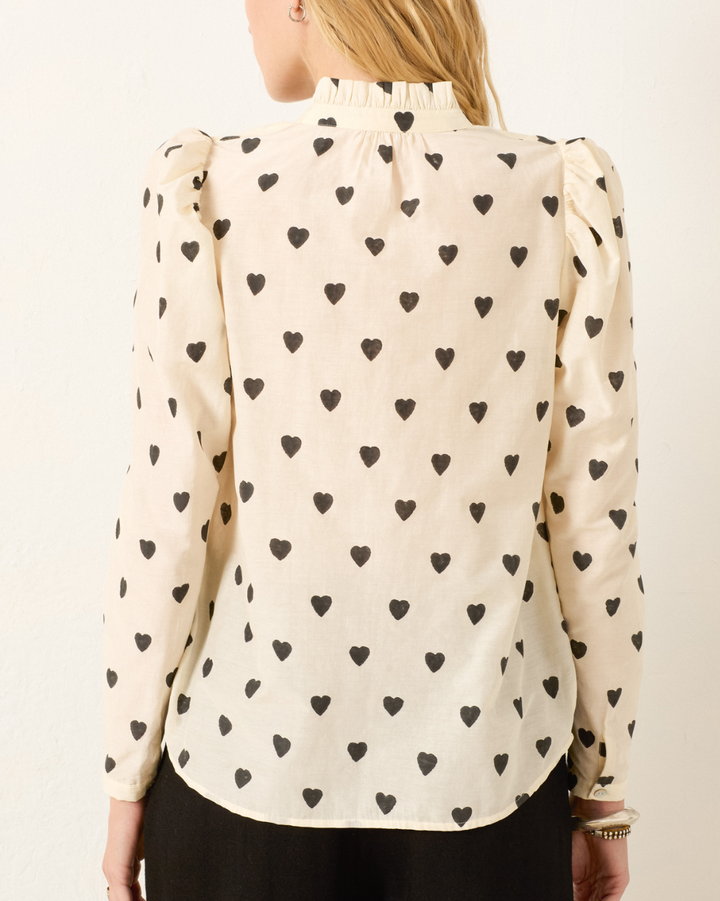 Artemis Onyx Heart Shirt | White Heart