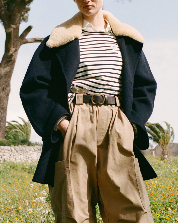 Astra Double Faced Peacoat | Navy