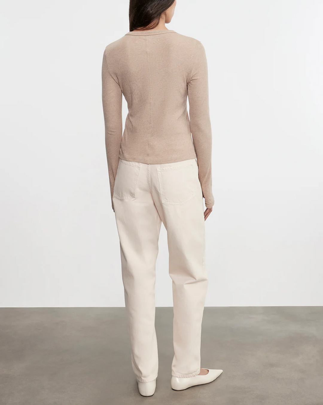 Cashmere Classic L/S Crew | Khaki