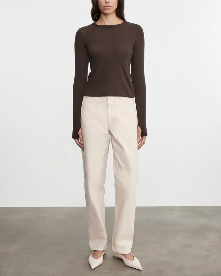 Cashmere Classic L/S Crew | Dark Brown