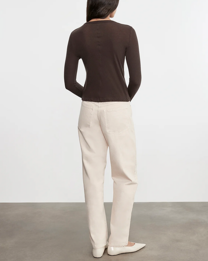 Cashmere Classic L/S Crew | Dark Brown