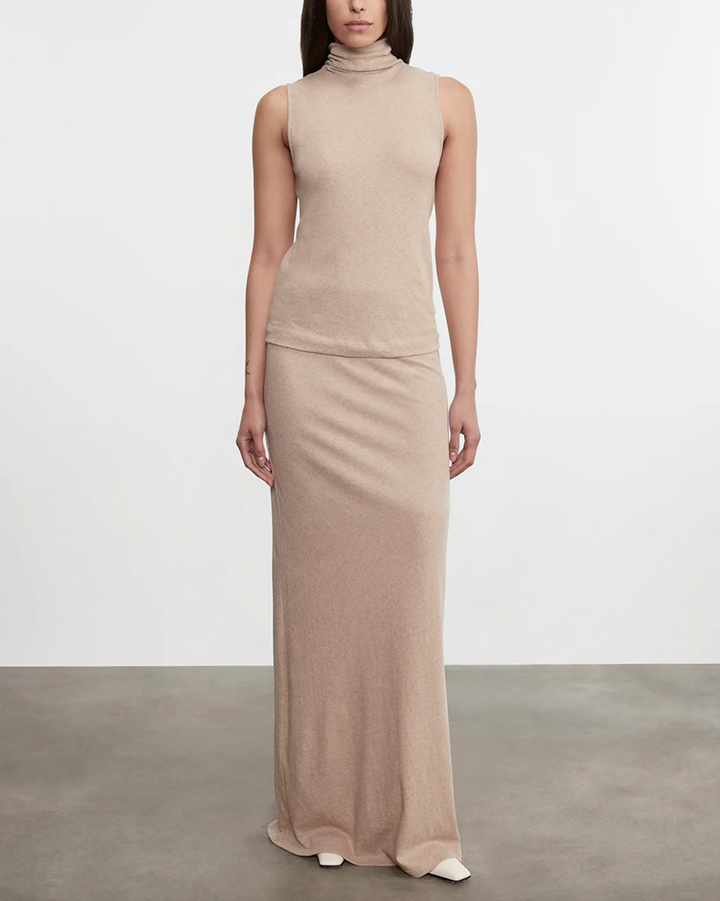 Cashmere Bias Skirt | Khaki