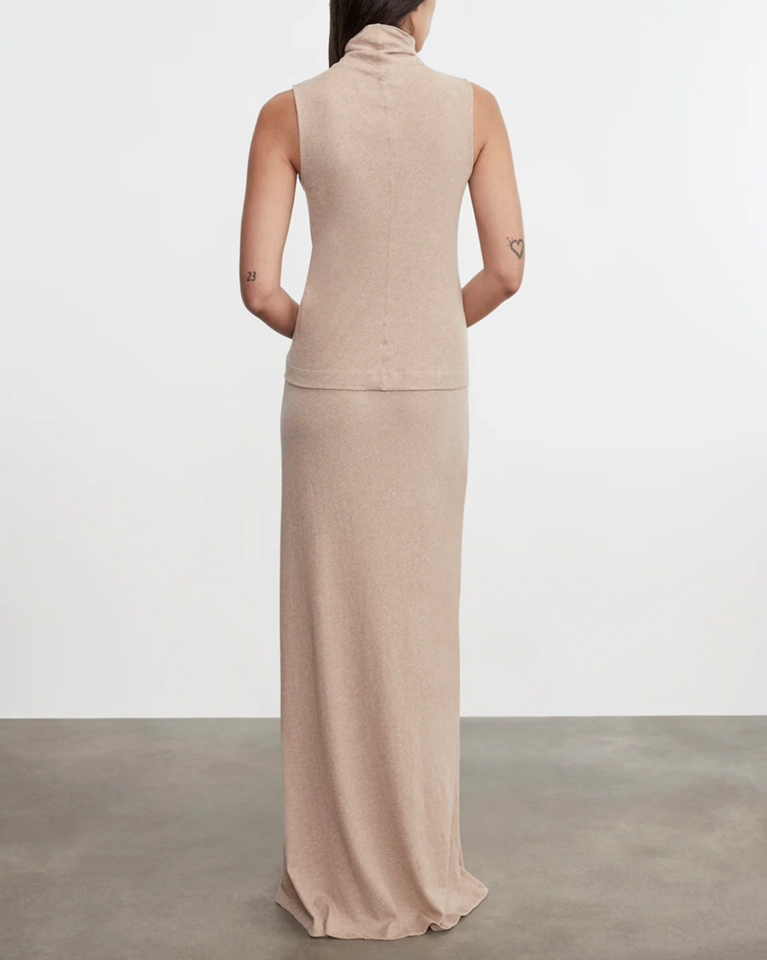 Cashmere Bias Skirt | Khaki