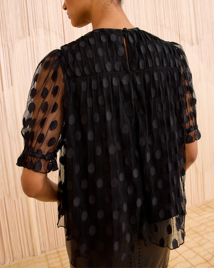 Nitara Lace Short Sleeve | Noir