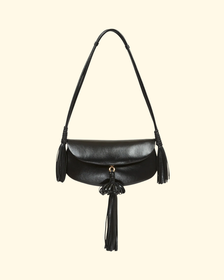 Paloma Tassel Flap Bag | Noir