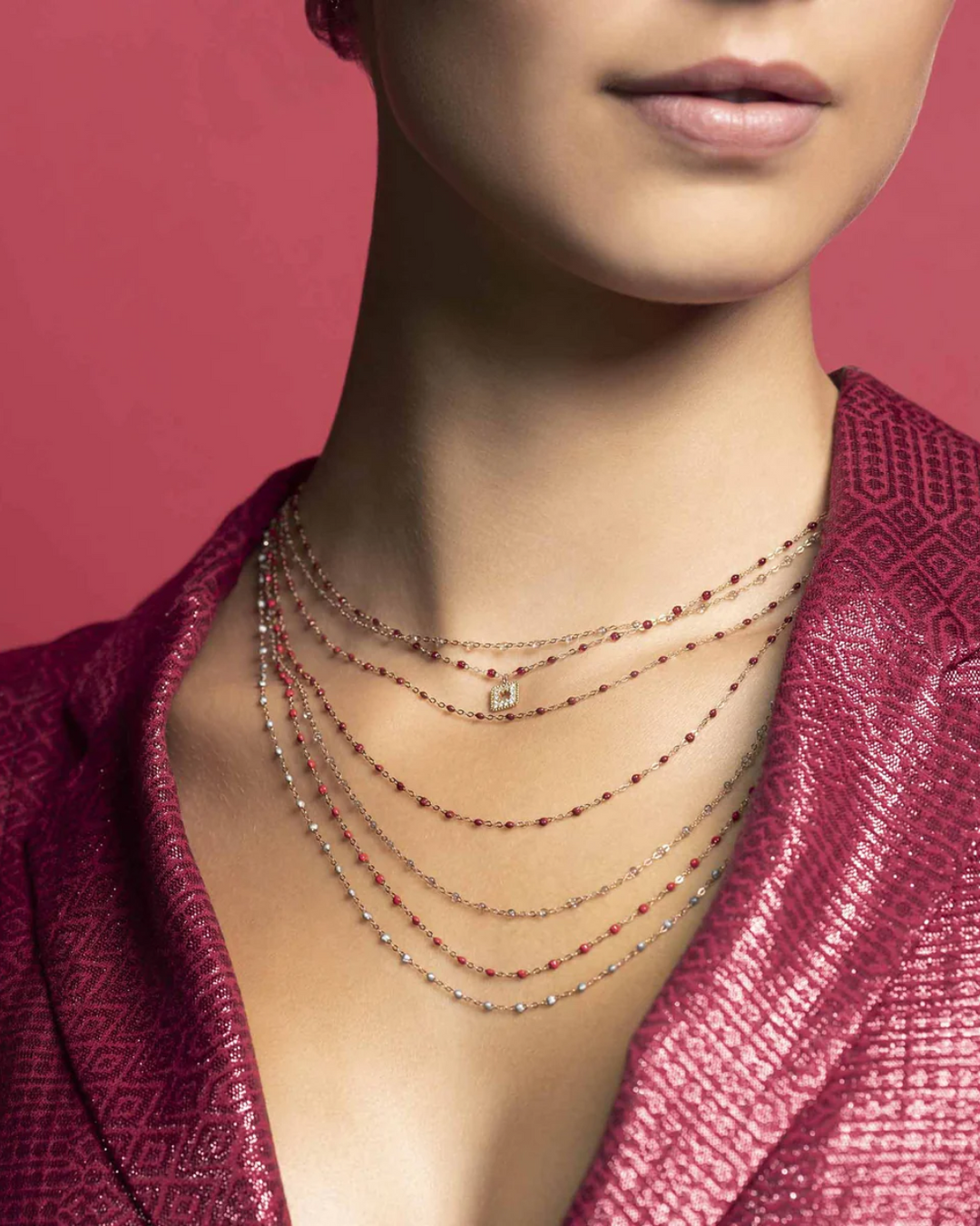 Classic Gigi Necklace | Bordeaux