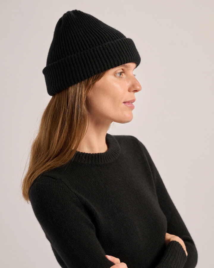 Bebe Beanie | Black Cashmere