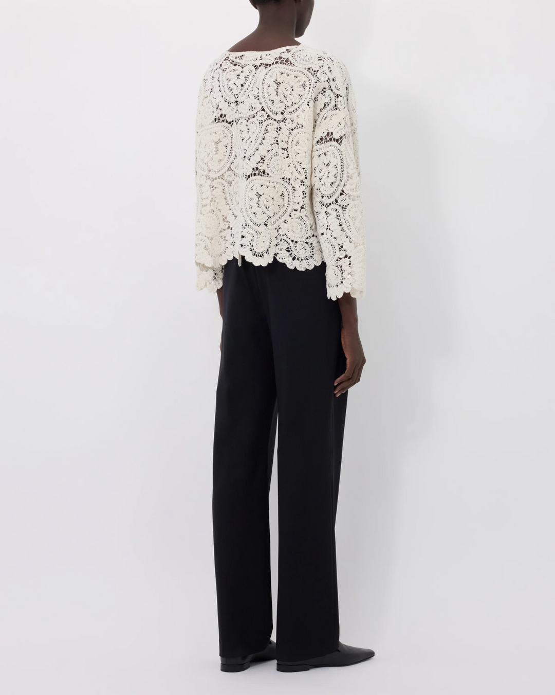 Arold Round Neck Boxy Sweater | Ivory