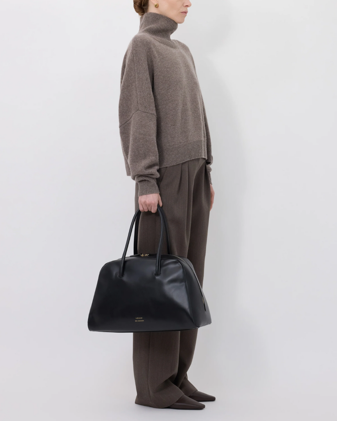 Luke Stand Collar Sweater | Taupe