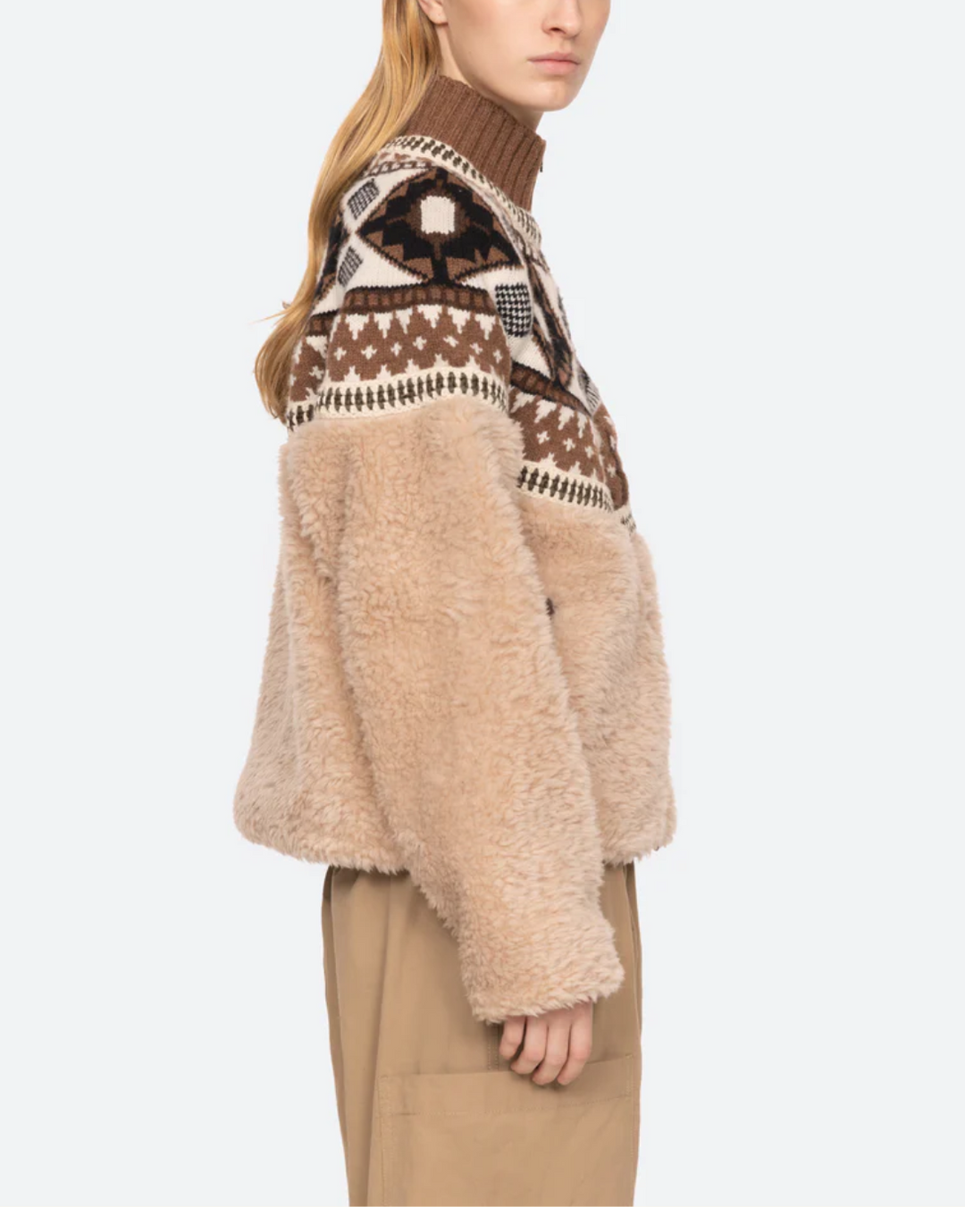 Linea Fair Isle Knit/Fleece Jacket | Multi